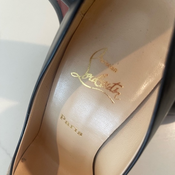 Christian Louboutin Paris Simple Pump 85 mm Heel Patent Calf Black Size 37/US7 - Picture 5 of 8